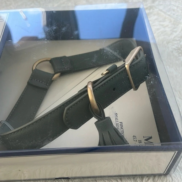 Southern Living Vegan-Leather Dog Collar Teal-Blue w/ Tassel Gold HW NWT - Picture 11 of 14